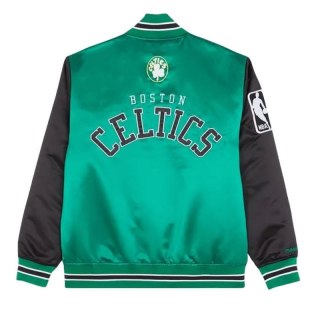 Kurtka Mitchell & Ness NBA Boston Celtics Primetime Heavyweight Satin Jacket Vintage Logo Celtics M JK8453-BCEKYGN