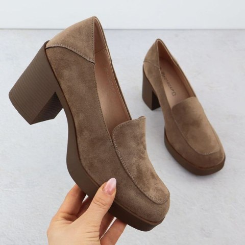 Półbuty mokasyny na obcasie Potocki W SZ12547 WOL288B
