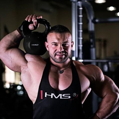 Kettlebell żeliwny Black HMS KNV16