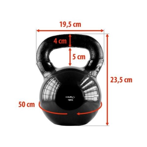 Kettlebell żeliwny Black HMS KNV16