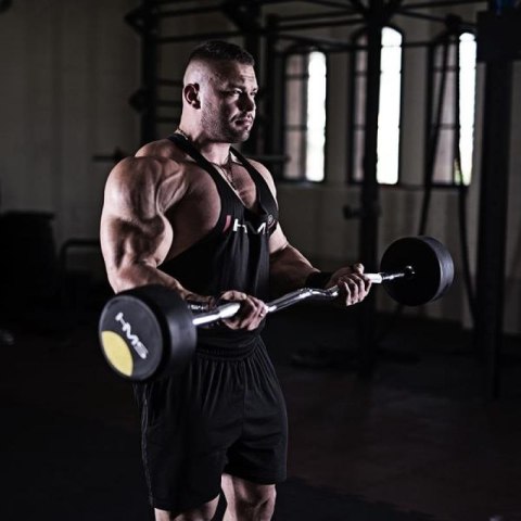 Sztanga/gryf łamany gumowany 30 kg HMS GSL-30