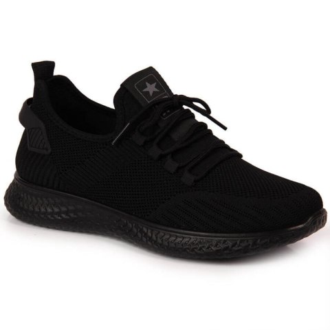 Buty sportowe tekstylne NEWS M EVE266A czarne
