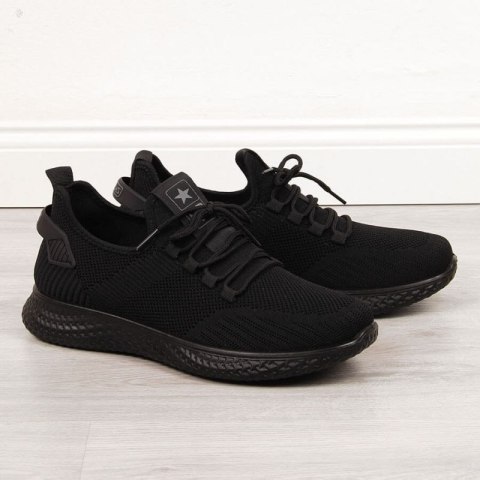 Buty sportowe tekstylne NEWS M EVE266A czarne