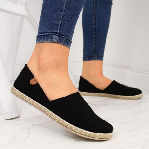 Espadryle slip on z wycięciami NEWS W EVE270A czarne
