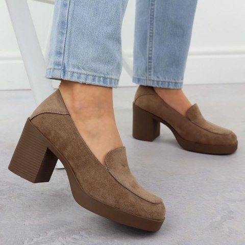 Półbuty mokasyny na obcasie Potocki W SZ12547 WOL288B