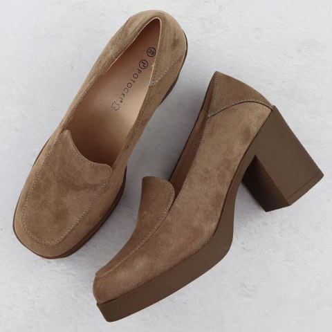 Półbuty mokasyny na obcasie Potocki W SZ12547 WOL288B