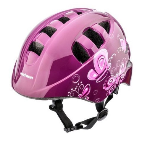 Kask rowerowy Meteor KS08 Pink Butterflies 24900-24901 Kask rowerowy Meteor KS08 Pink Butterflies 24900-24901