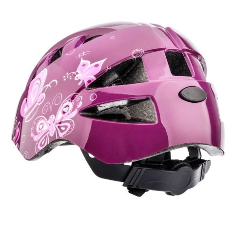 Kask rowerowy Meteor KS08 Pink Butterflies 24900-24901 Kask rowerowy Meteor KS08 Pink Butterflies 24900-24901