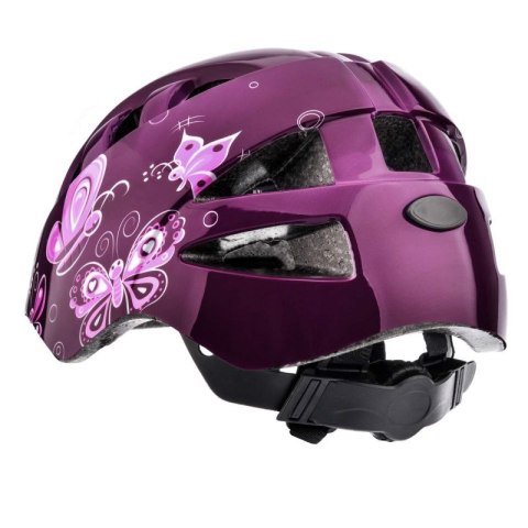 Kask rowerowy Meteor KS08 Pink Butterflies 24900-24901 Kask rowerowy Meteor KS08 Pink Butterflies 24900-24901