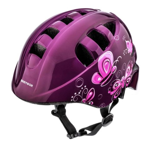 Kask rowerowy Meteor KS08 Pink Butterflies 24900-24901 Kask rowerowy Meteor KS08 Pink Butterflies 24900-24901
