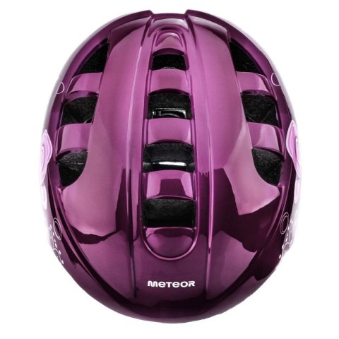 Kask rowerowy Meteor KS08 Pink Butterflies 24900-24901 Kask rowerowy Meteor KS08 Pink Butterflies 24900-24901