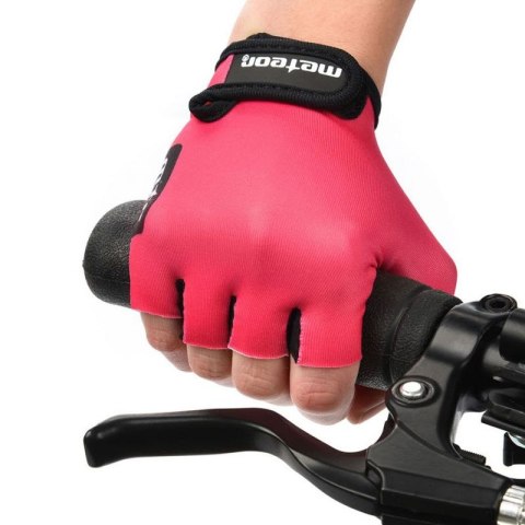 Rękawiczki rowerowe Meteor Pink Jr 26196-26197-26198 Rękawiczki rowerowe Meteor Pink Jr 26196-26197-26198